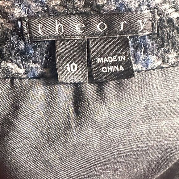 Theory Wool Alpaca Blend Blue Mini Skirt Size 10 📦 - Picture 4 of 6